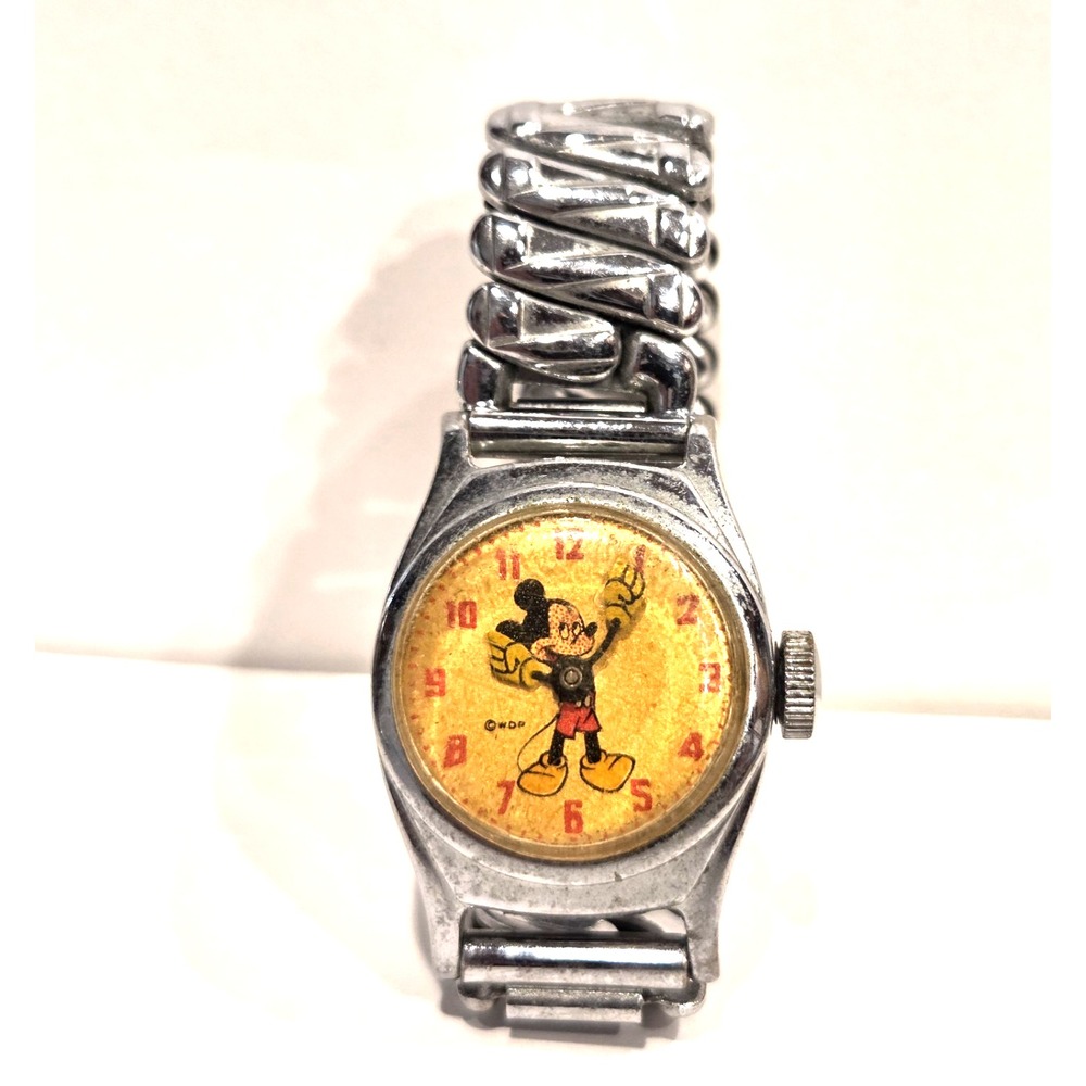 Mickey Mouse Watch Childs 1950s Vintage USA TIME - Not Running